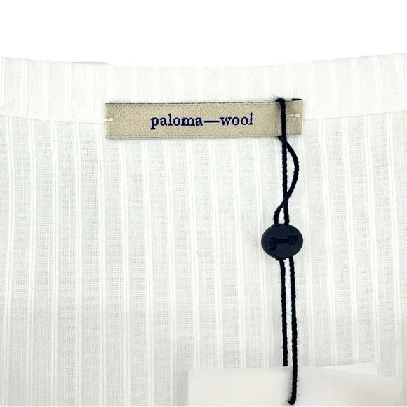 NWT Paloma Wool Long Etoile - White Cotton Blend Gathered Midi Maxi Skirt sz 38 - Picture 8 of 16